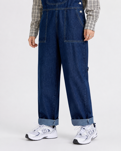 Salopette Denim Cropped Ample