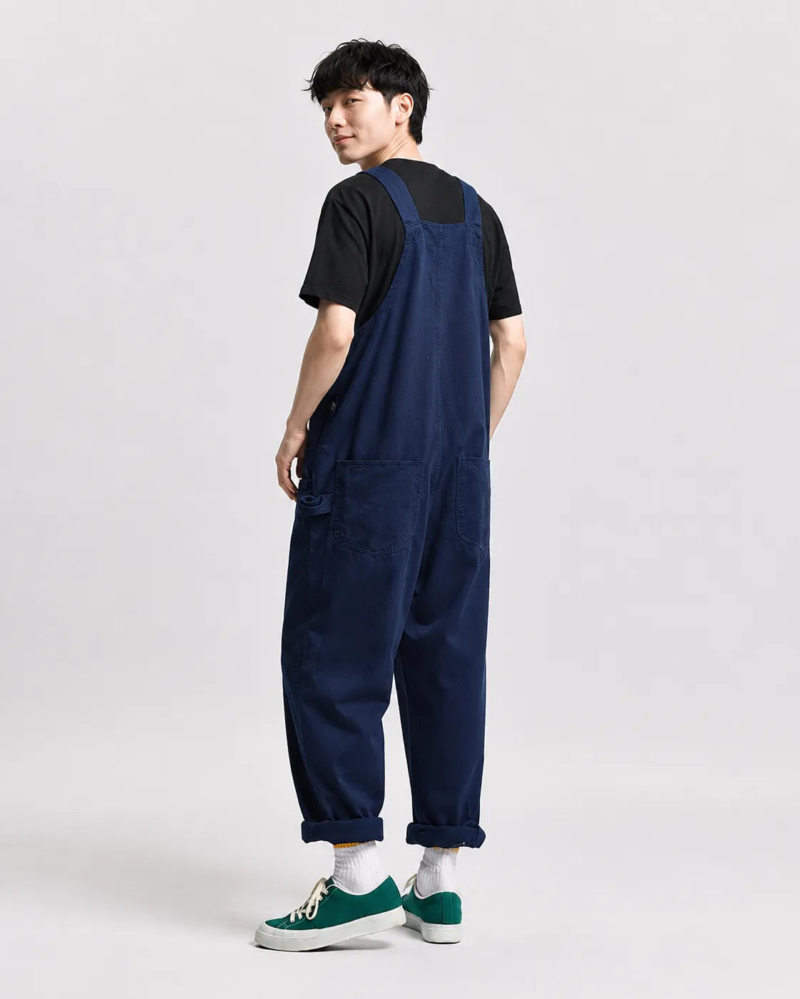 Salopette Cargo en Denim Ample