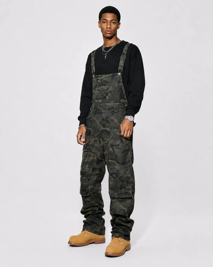 Salopette Cargo Camouflage Ample