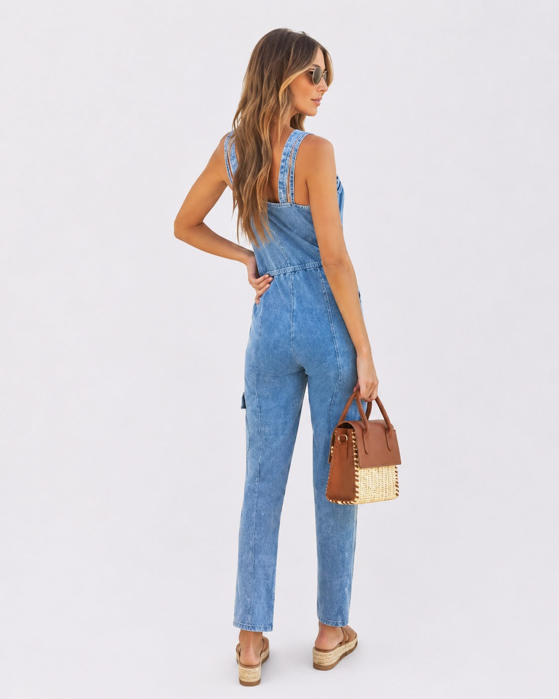 Salopette en Toile Casual Unie