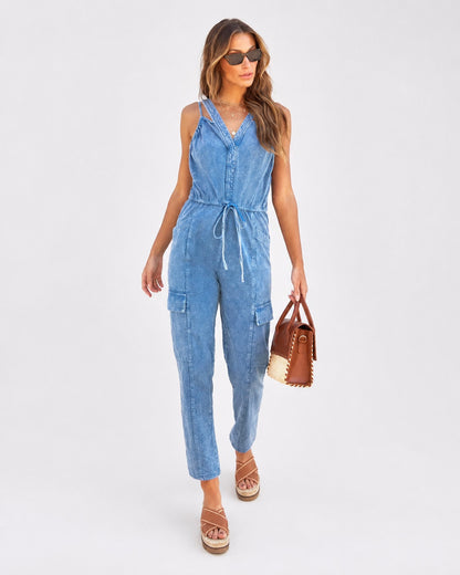 Salopette en Toile Casual Unie