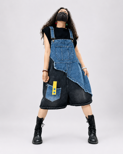 Salopette Short Cargo Patchwork
