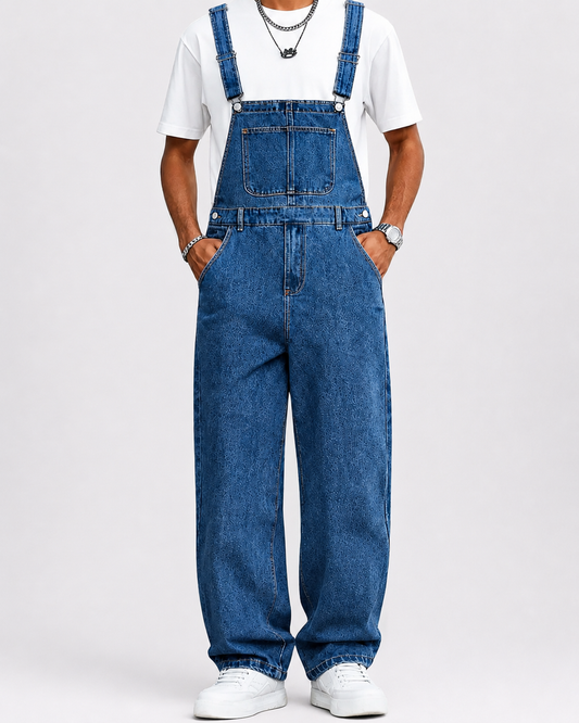 Salopette en Denim Rétro Américain