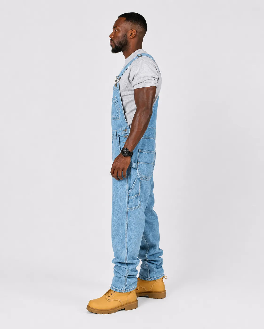 Salopette Denim Cargo Bleu