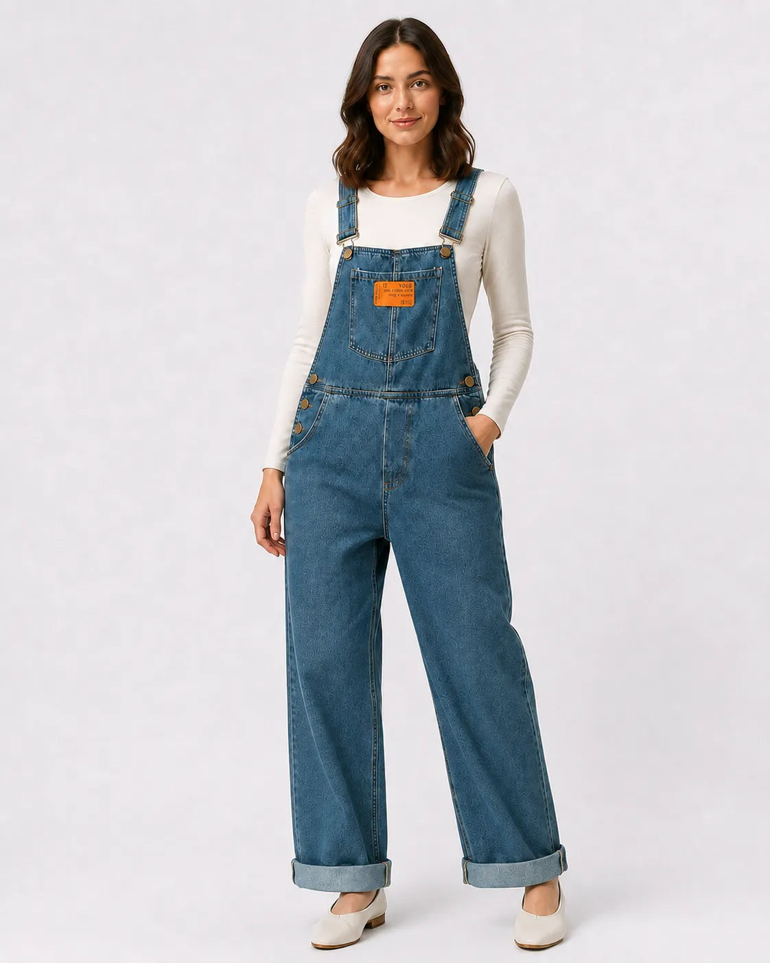 Salopette Denim Bleu Large Vintage