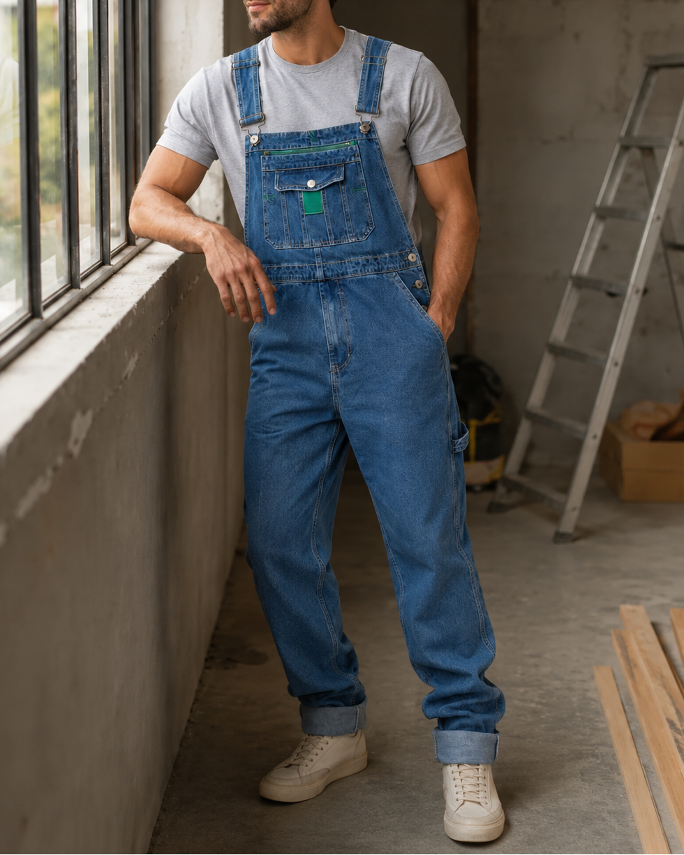 Salopette Jean Coupe Droite Homme