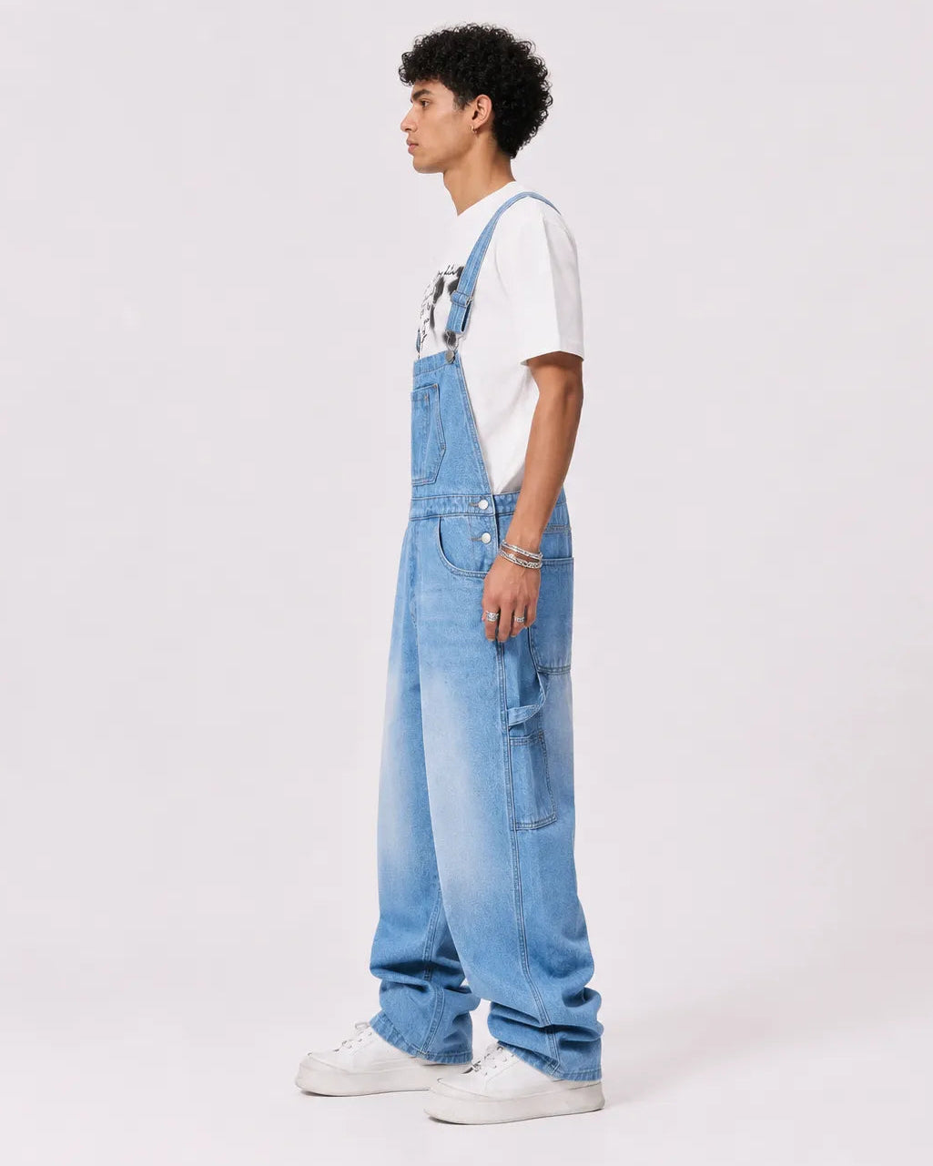 Salopette Homme Jean Bleu Clair