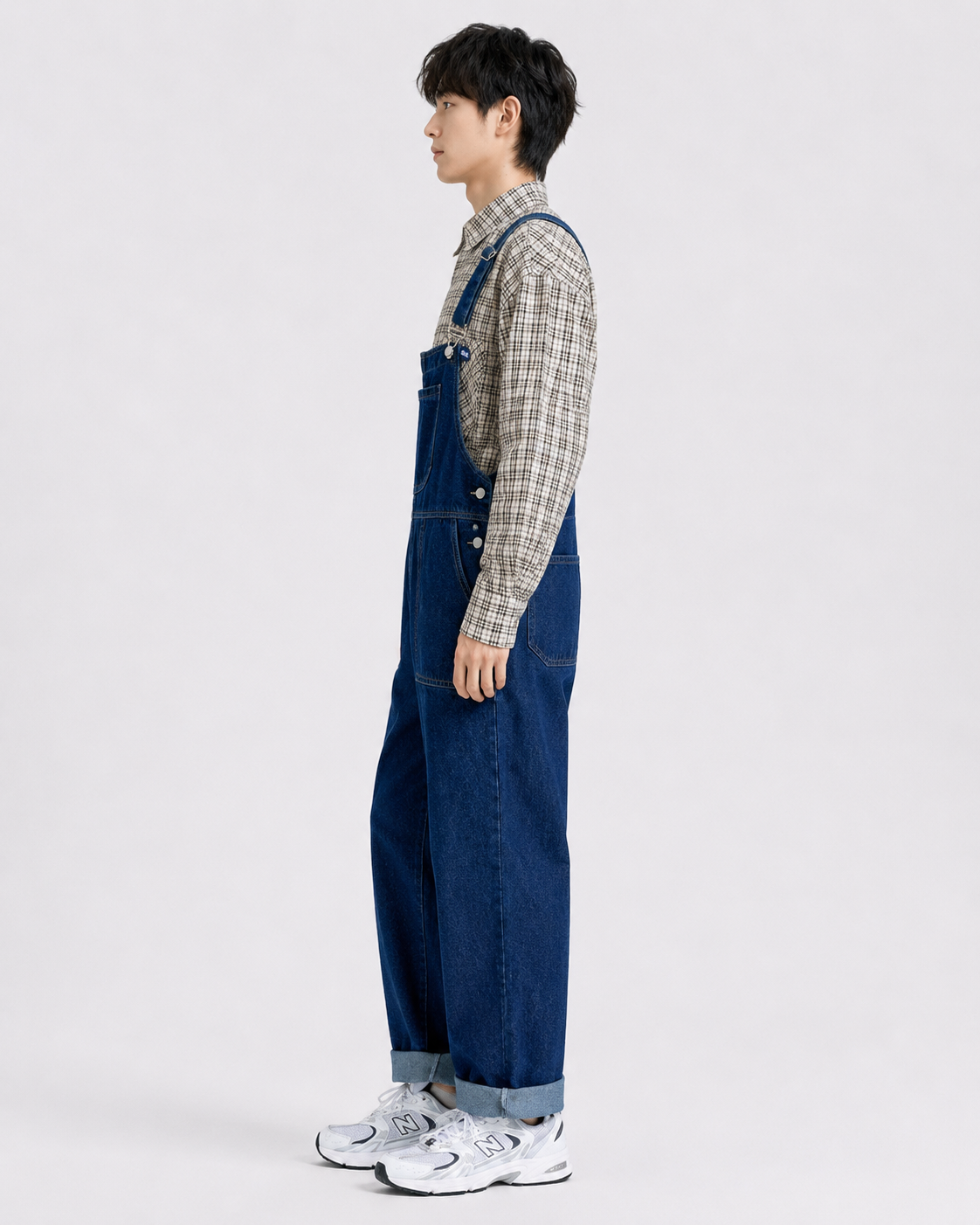 Salopette Denim Cropped Ample