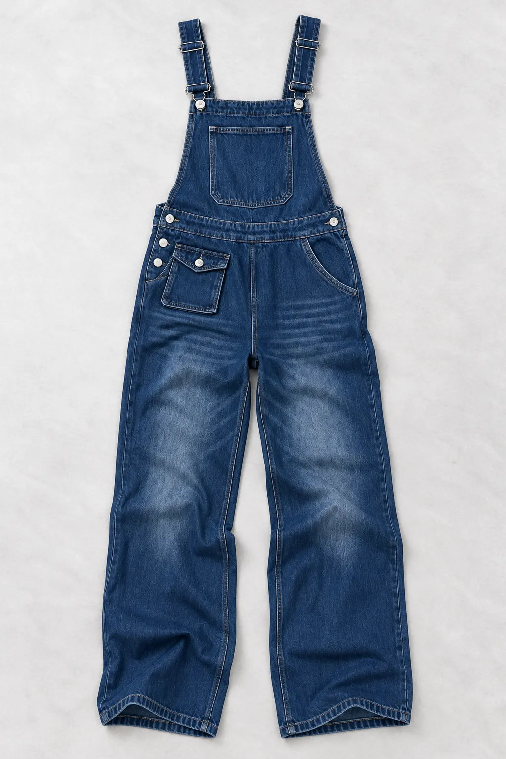 Salopette en jean à jambes larges