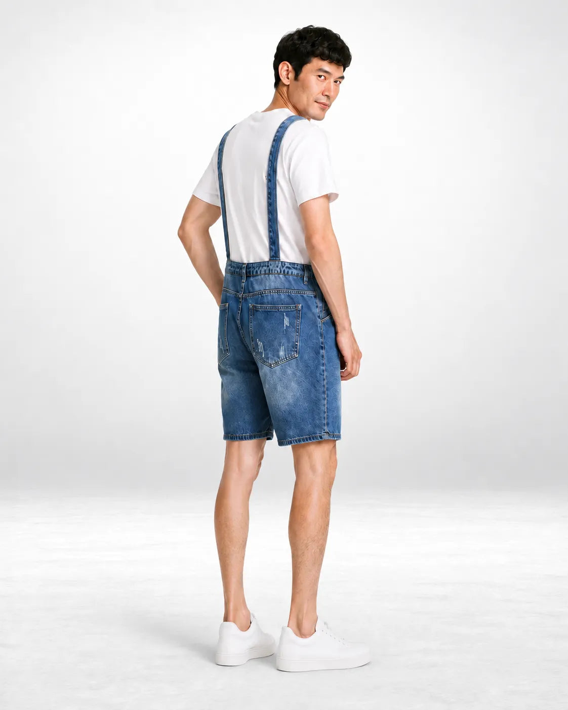 Salopette Short Denim Style japonais