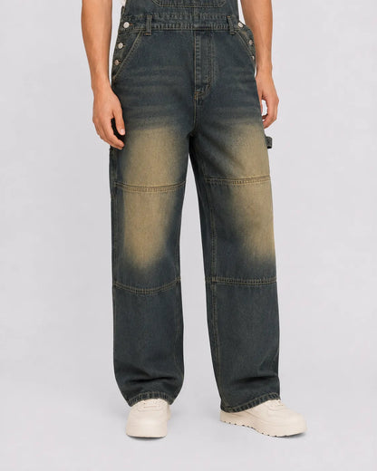 Salopette Denim Délavée Vintage Homme