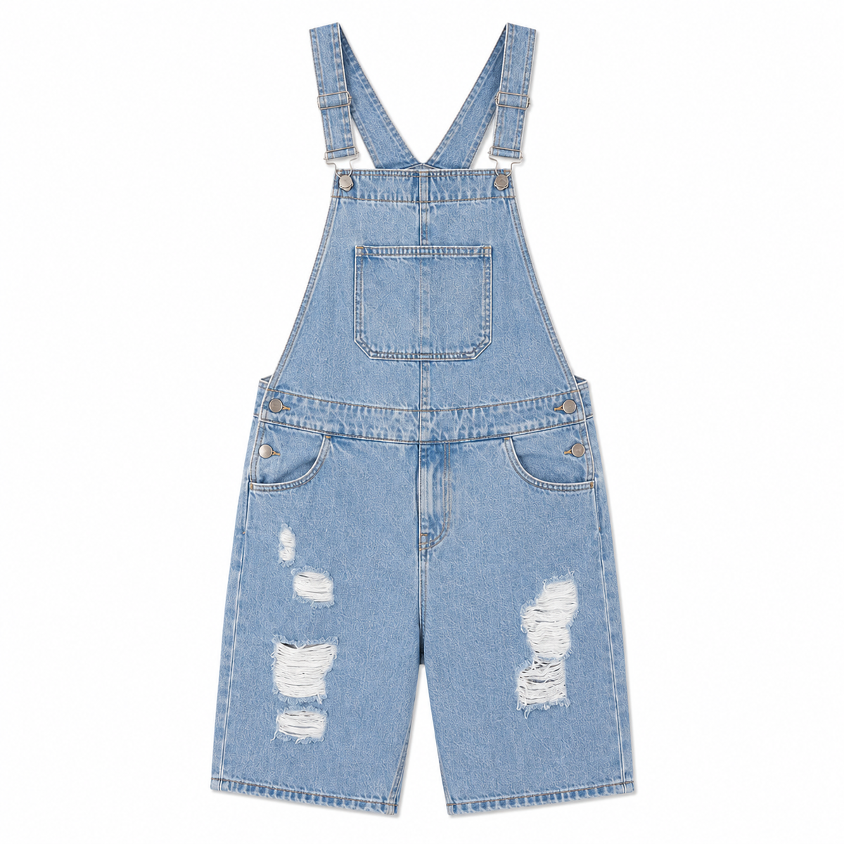 Salopette Short en Denim Souple