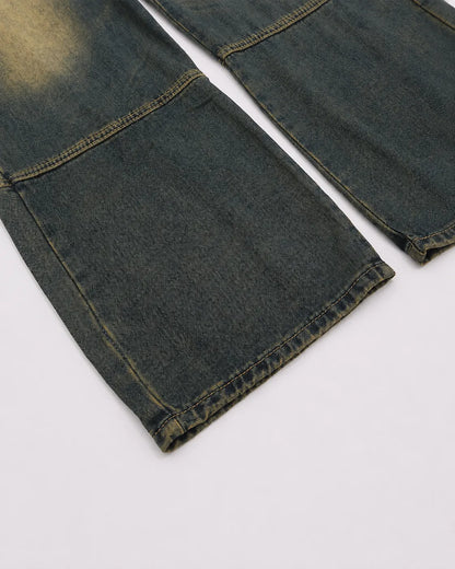 Salopette Denim Délavée Vintage Homme