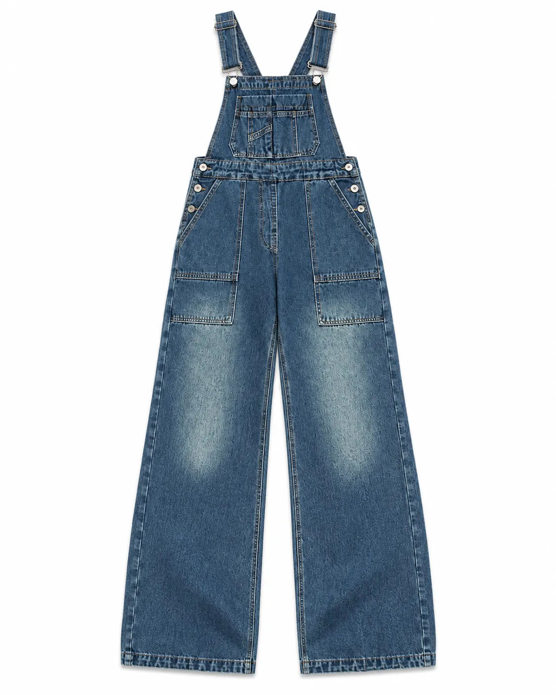 Salopette en jean baggy à grandes poches