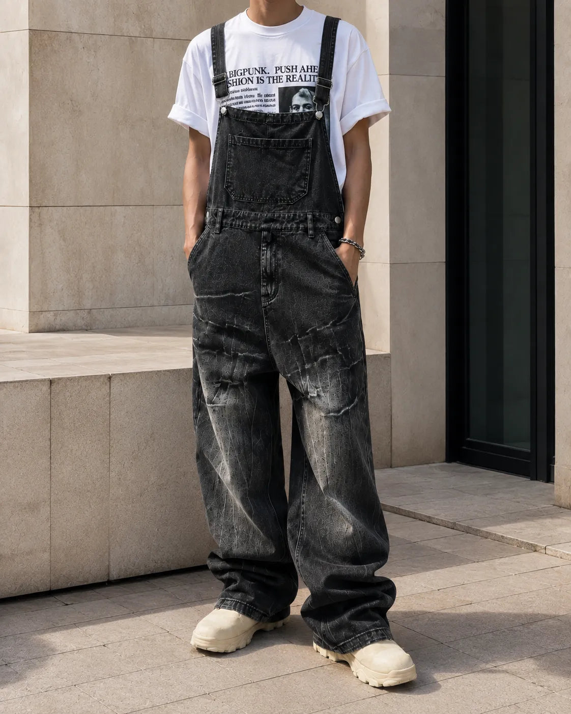 Salopette Denim Oversize Homme