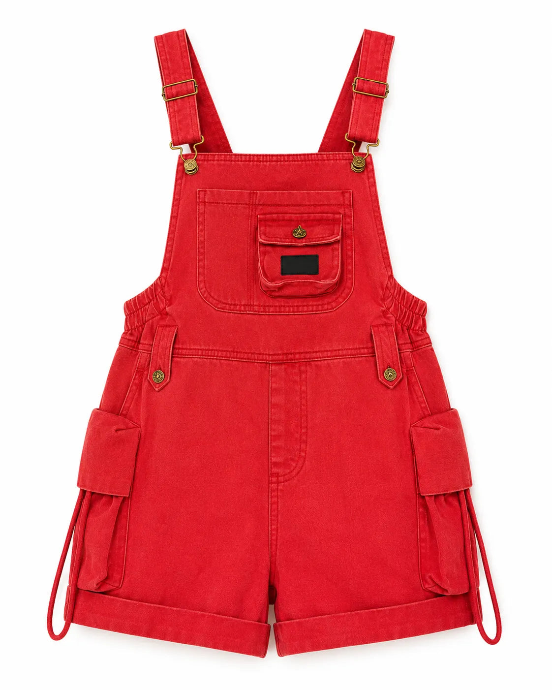 Salopette Short Jean Rouge