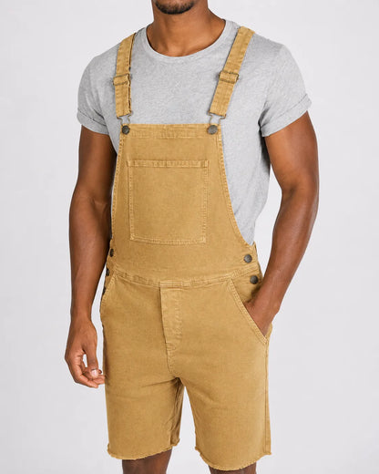 Salopette Short Denim Déchirée Homme