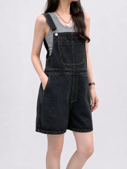 Salopette Y2K Courte Denim Coréen