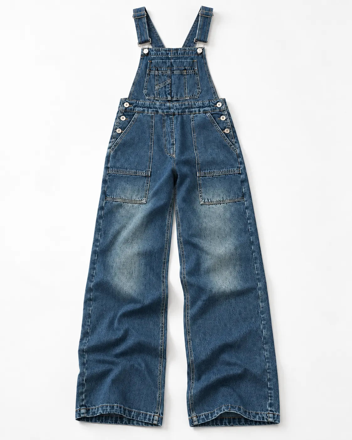 Salopette en jean baggy à grandes poches