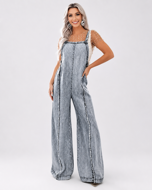 Combinaison Denim Wide Leg Vintage