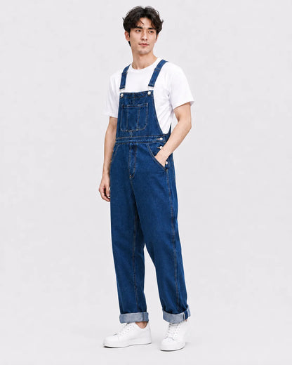 Salopette Denim Bleu Cargo Grande Taille