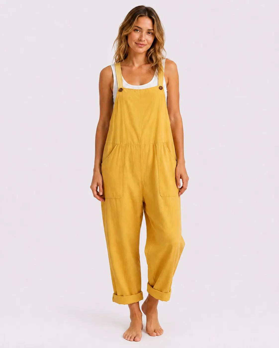 Salopette Ample Coton Lin Femme