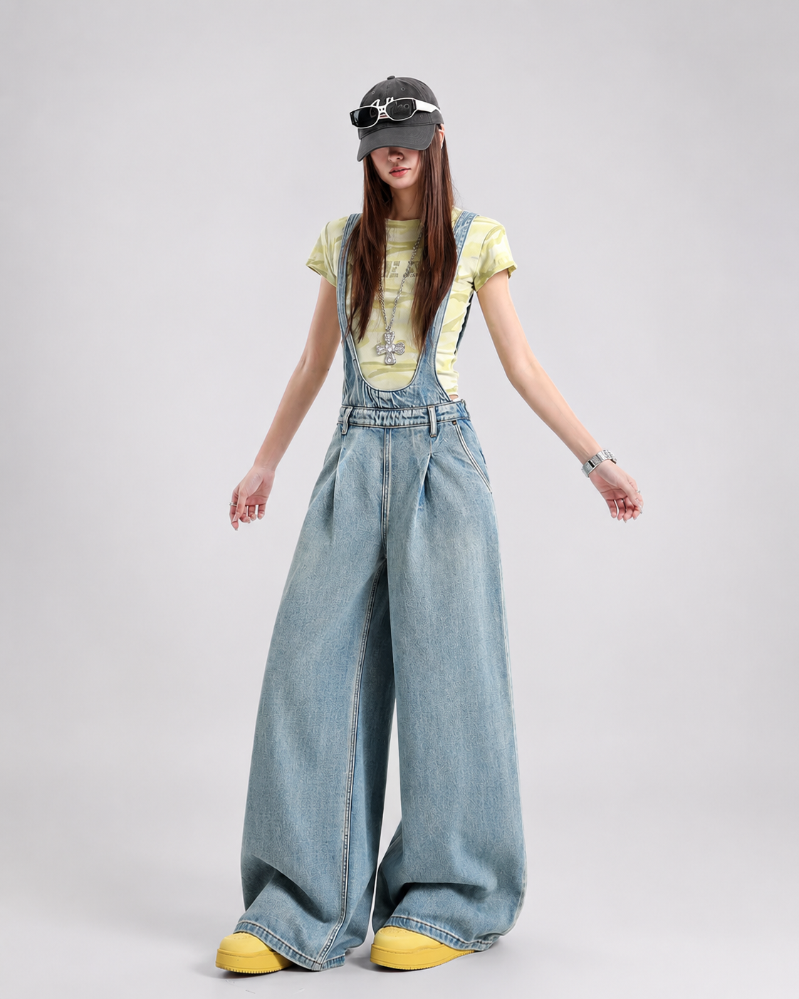 Salopette Pantalon large en denim