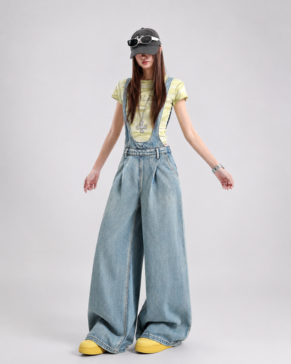 Salopette Pantalon large en denim