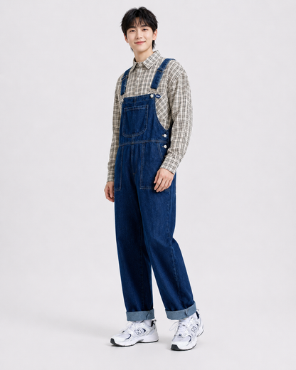 Salopette Denim Cropped Ample