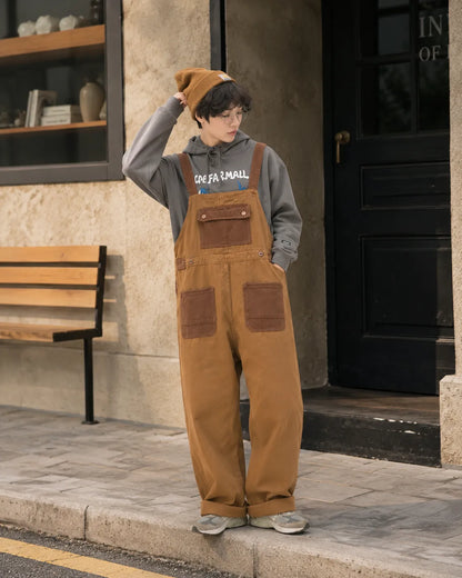Salopette Rétro Utilitaire Marron