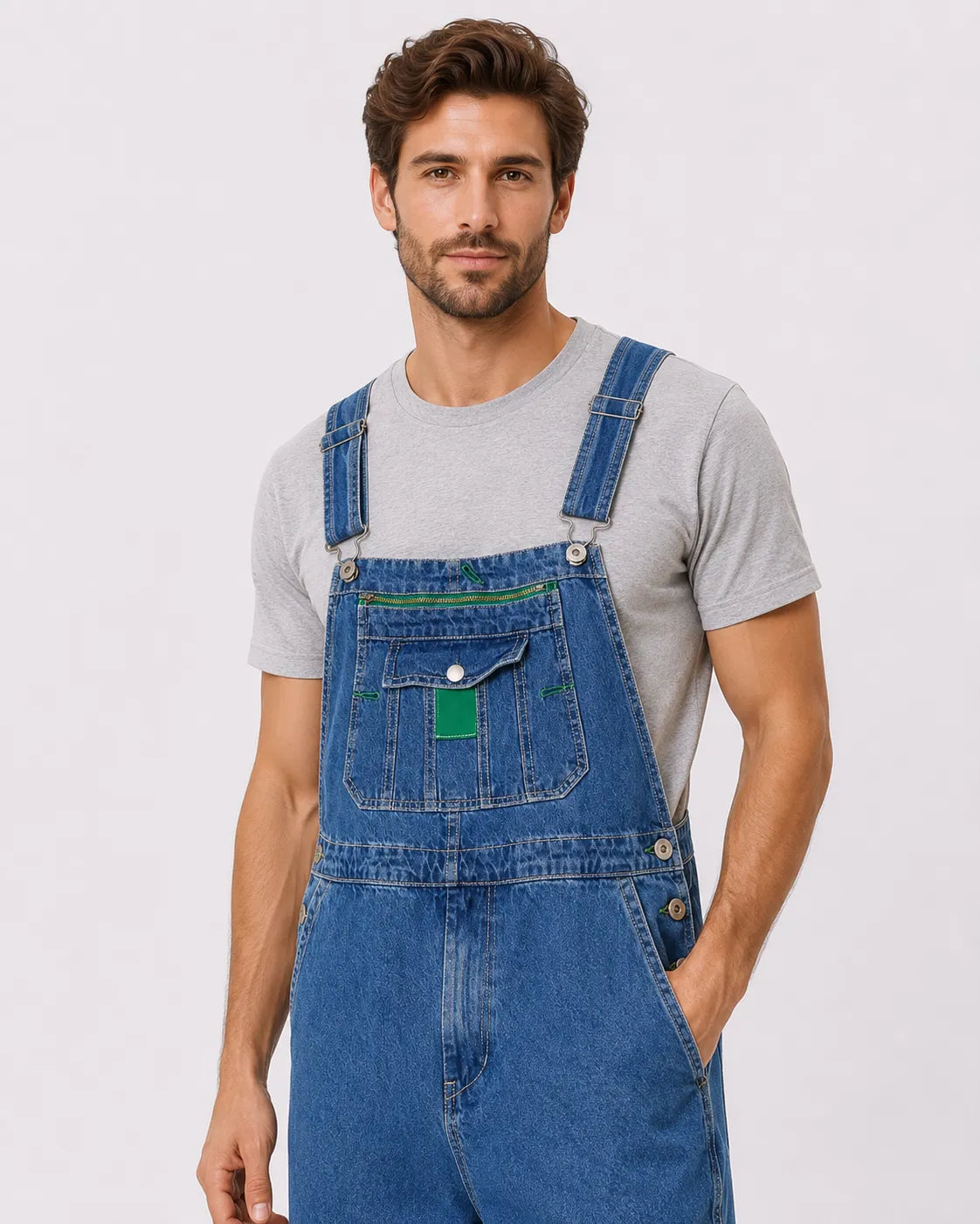 Salopette Jean Coupe Droite Homme