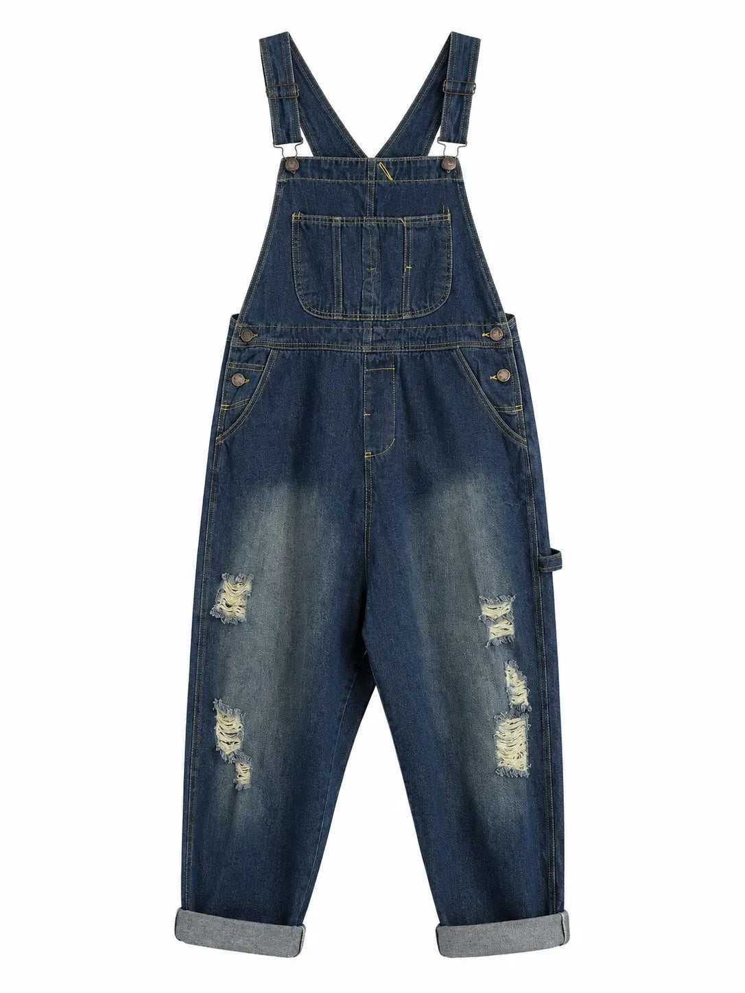 Salopette Streetwear avec Détails Ripped