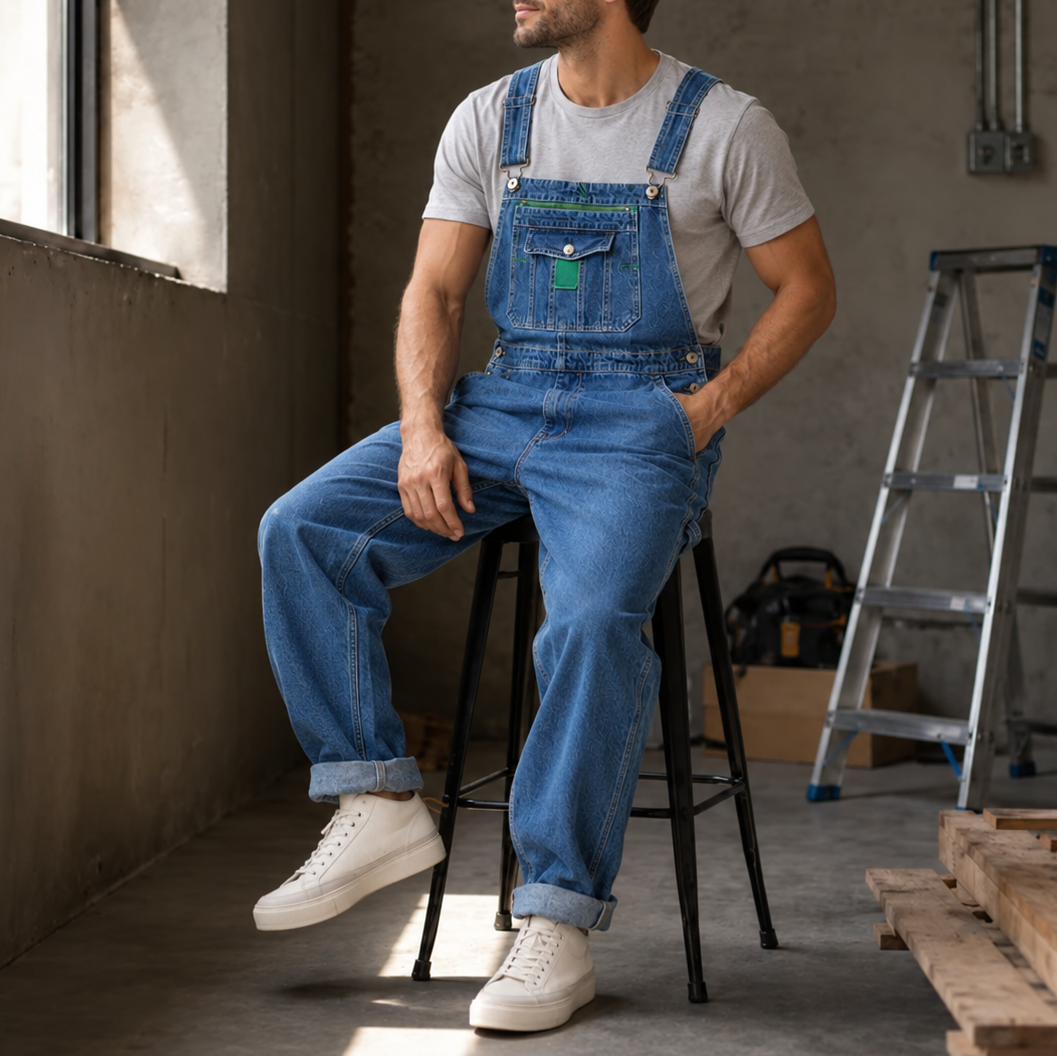 Salopette Jean Coupe Droite Homme
