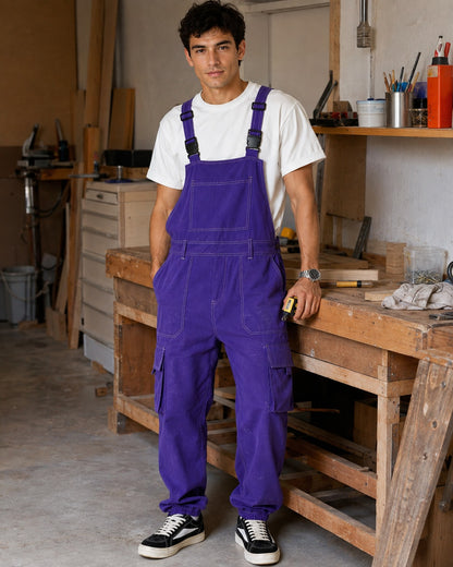 Salopette Cargo Violette Utilitaire