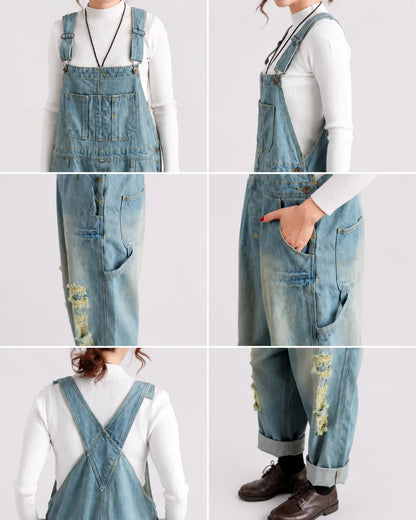 Salopette Streetwear avec Détails Ripped