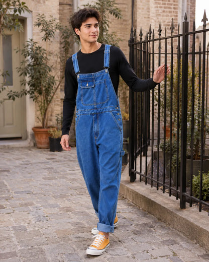 Salopette en Jean Ample Bleu
