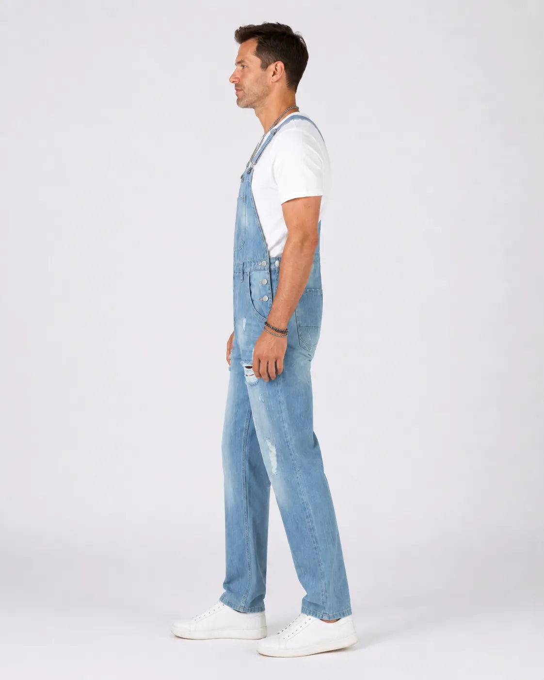 Salopette Denim Déchirée Homme