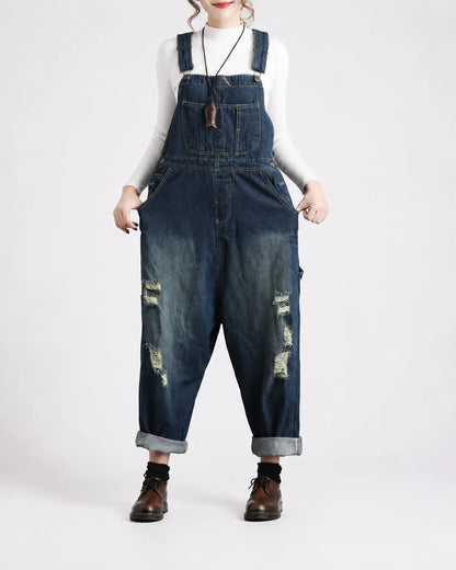 Salopette Streetwear avec Détails Ripped