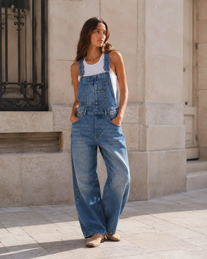 Salopette Streetwear Effet Destroy Coupe Loose