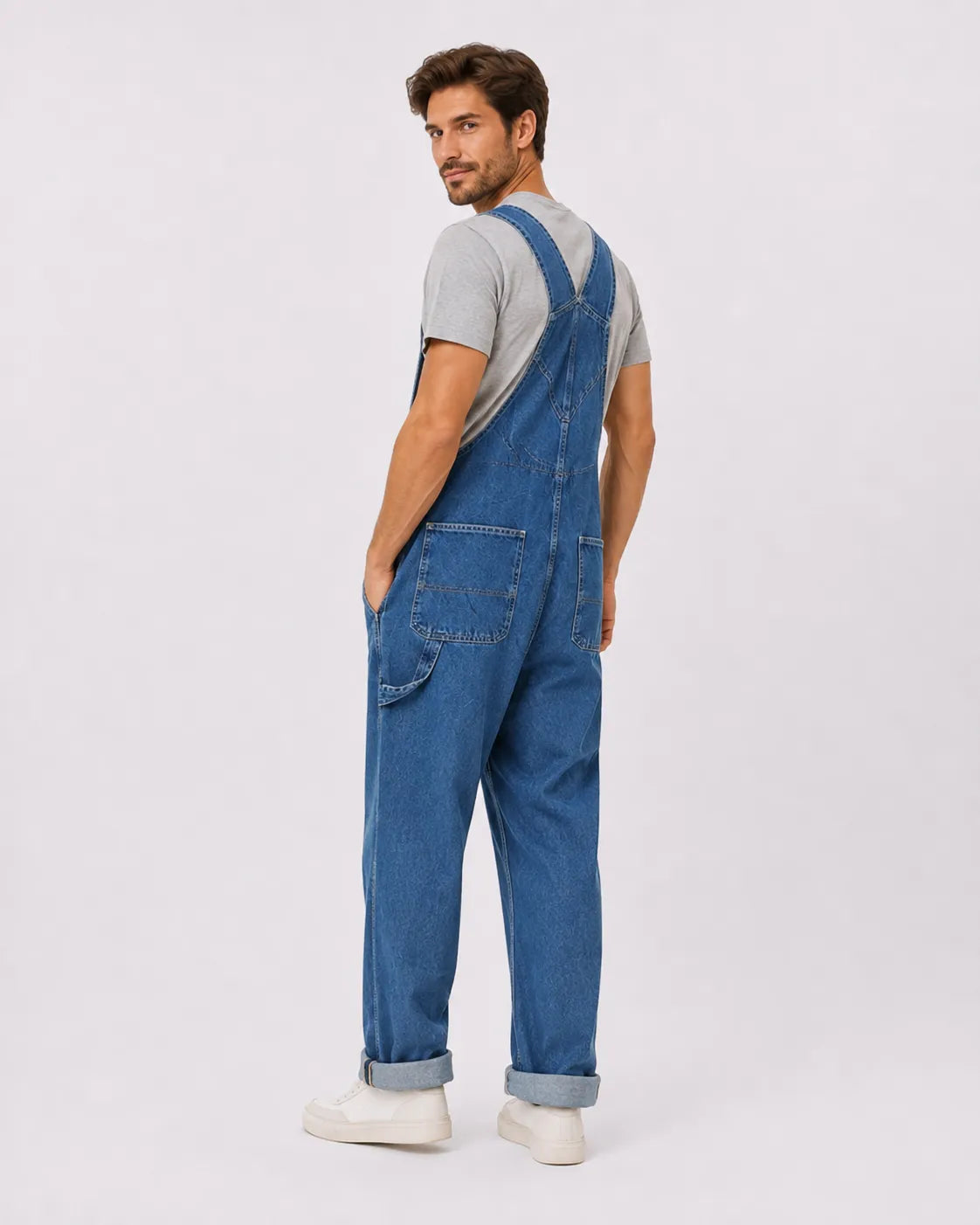 Salopette Jean Coupe Droite Homme