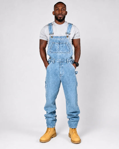 Salopette Denim Cargo Bleu