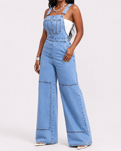 Salopette Jean Coupe Droite Femme