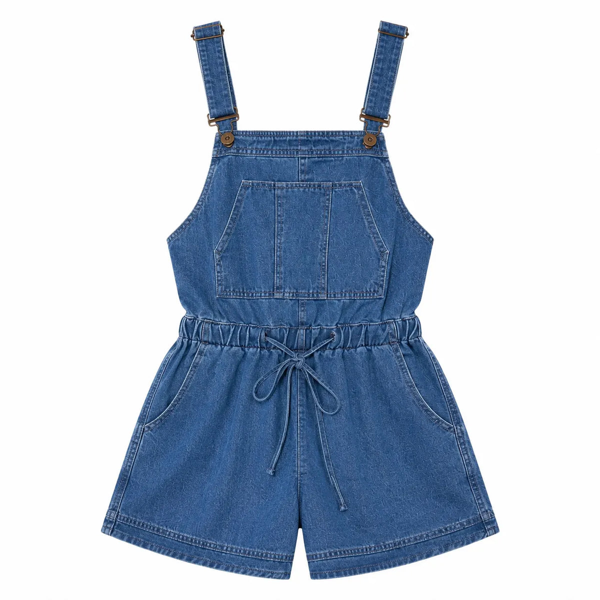 Salopette Courte en Jean Taille Haute