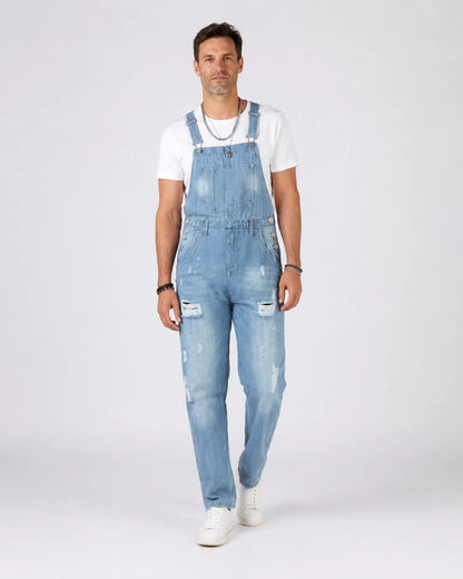 Salopette Denim Déchirée Homme