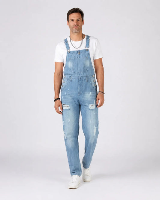 Salopette Denim Déchirée Homme