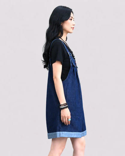 Salopette Short Jean Ample Femme