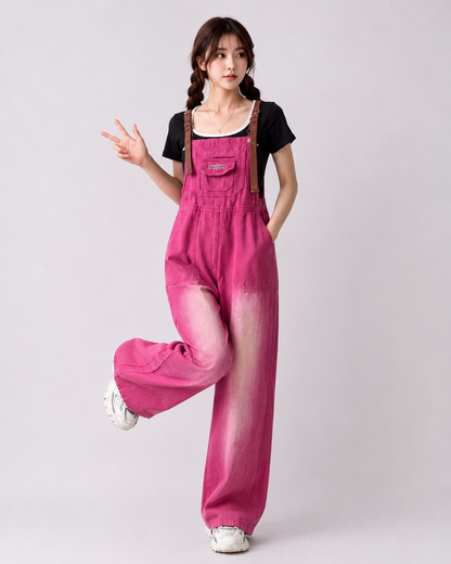Salopette Jean Patchwork Y2K