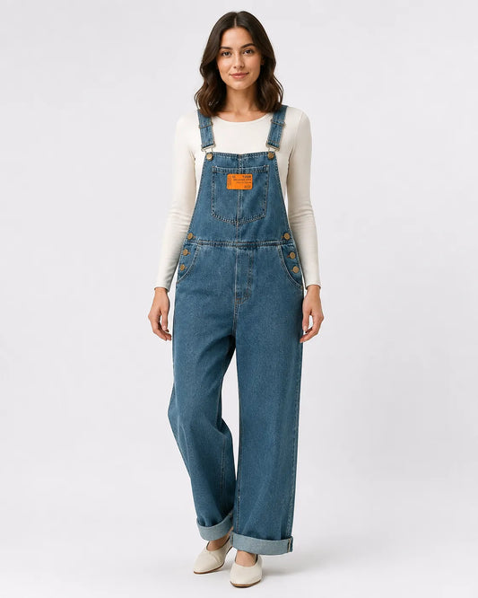 Salopette Denim Bleu Large Vintage