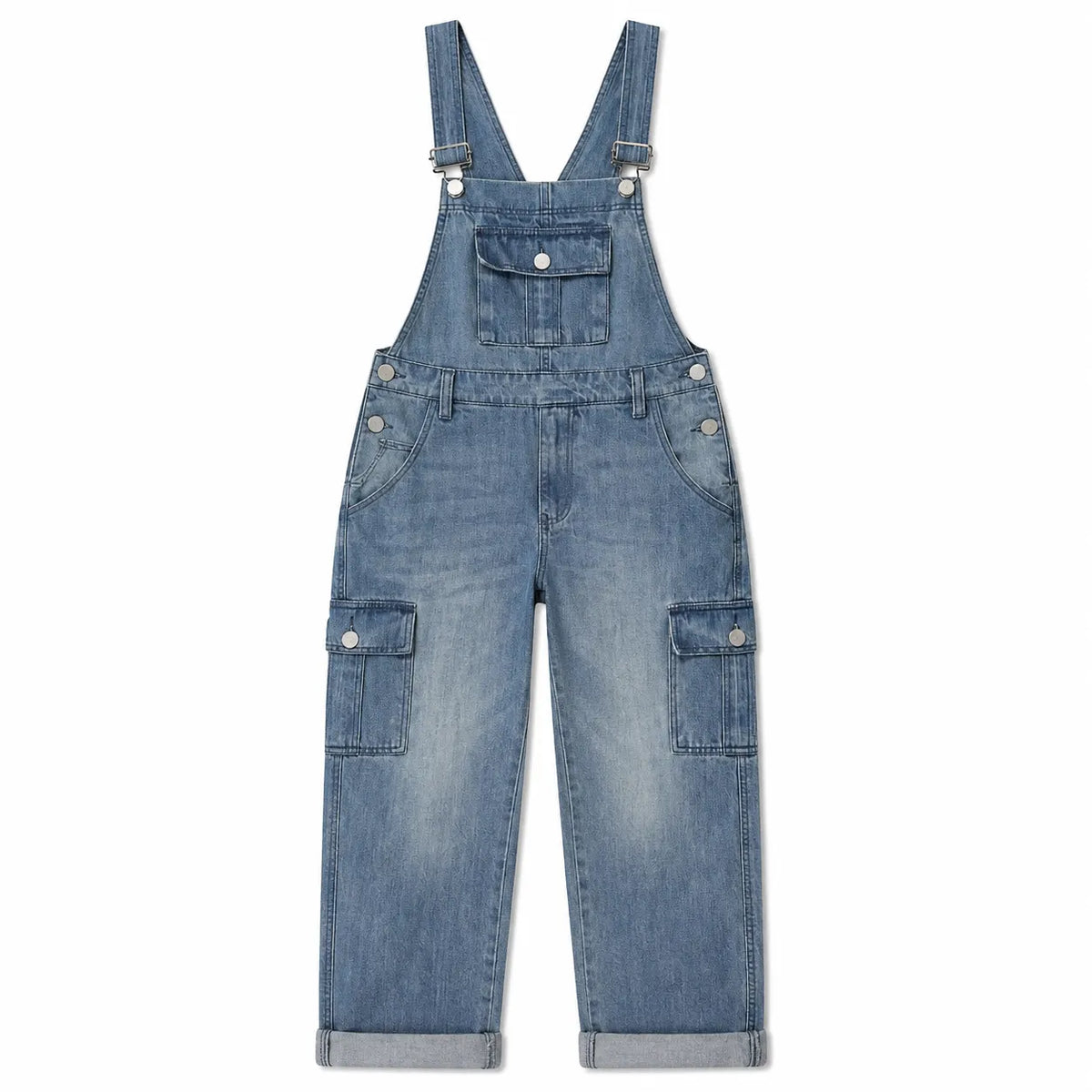 Salopette Denim Patchwork Rétro Femme