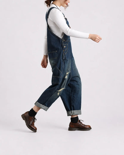 Salopette Streetwear avec Détails Ripped